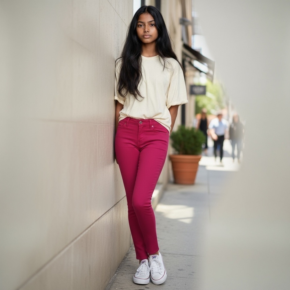 Joe's Jeans Pink Skinny Leg Jeans Size 14